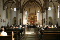 Innenaufnahme der Lengenfelder Pfarrkirche